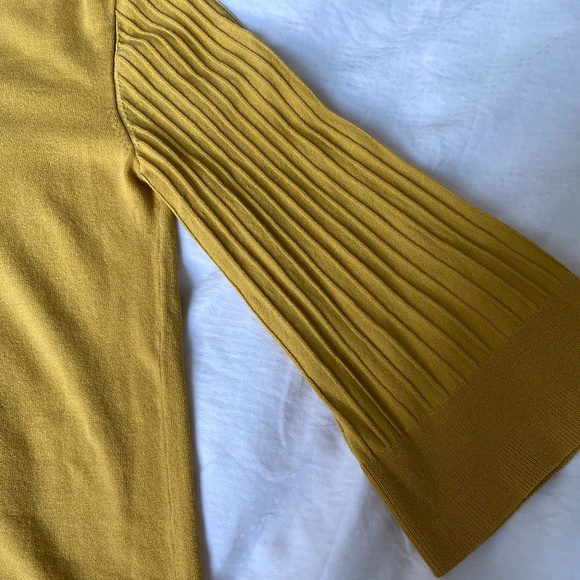 Mustard Ann Taylor Sweater with Bell Sleeves - Picture 2 of 3